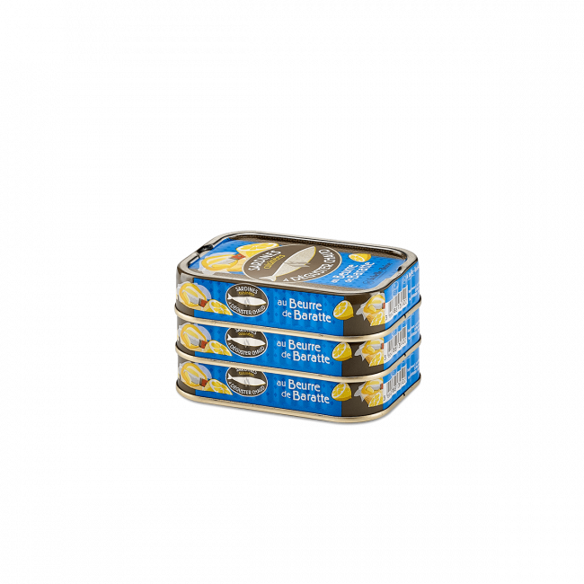 Sardines cuisinées à déguster chaud au beurre de baratte
