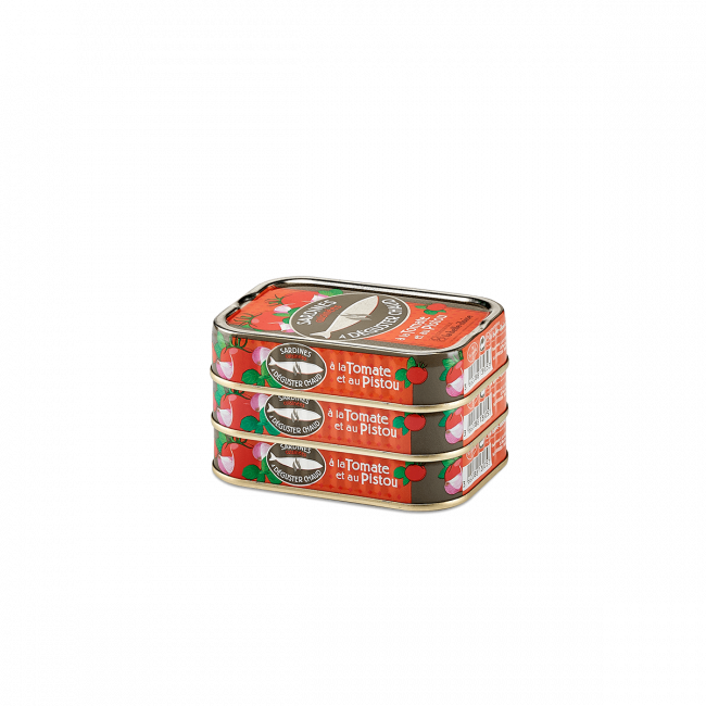 Sardines cuisinées à déguster chaud à la tomate et au pistou