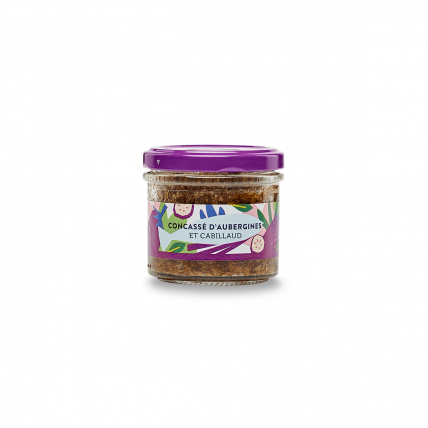 Concassé d'aubergines et cabillaud