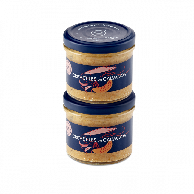 Spread Garnalen in Calvados warm serveren