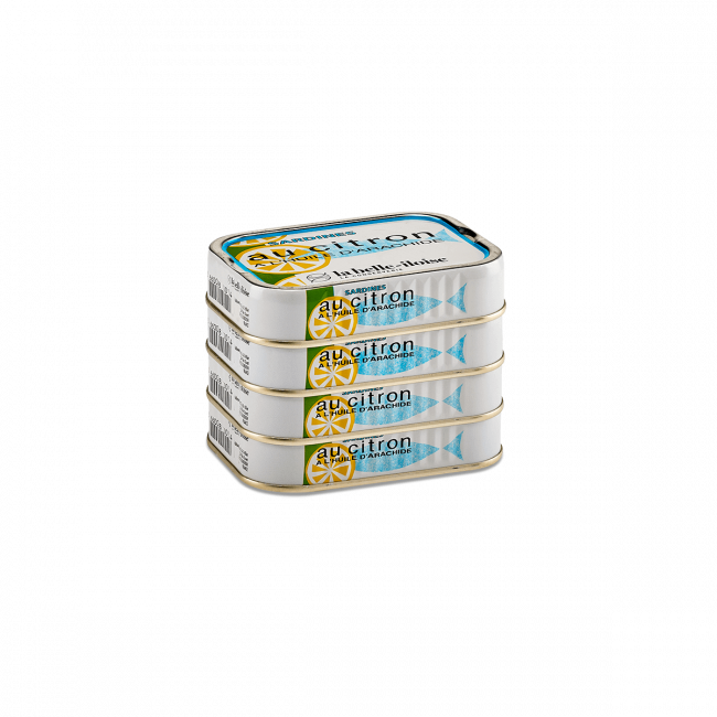 Sardines met Arachideolie en Citroen