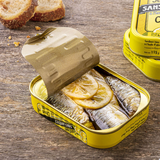 Sardines sans arêtes Citron Huile d'olive