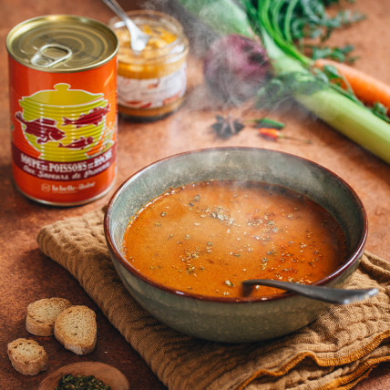 Soupe de poissons de roche aux saveurs de Provence