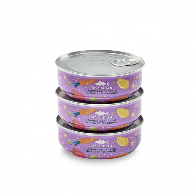 Salade van Tonijn, groenten in tajine-stijl en Quinoa