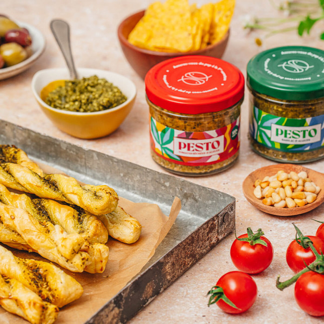 Pesto met gedroogde Tomaten en Zeewier