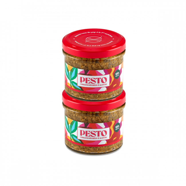 Pesto met gedroogde Tomaten en Zeewier