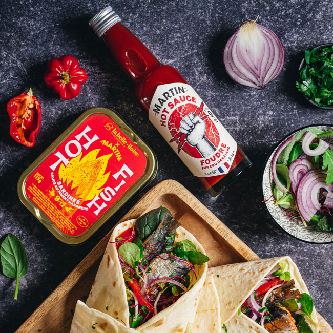 HOT FISH Sardines met Habanero-peper
