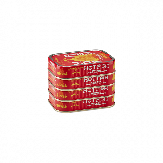 HOT FISH Sardines met Habanero-peper