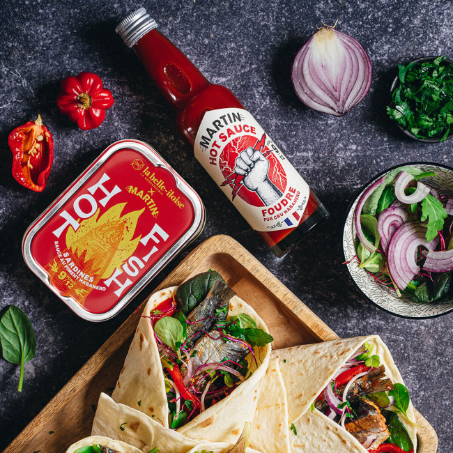 HOT FISH Sardines met Habanero-peper